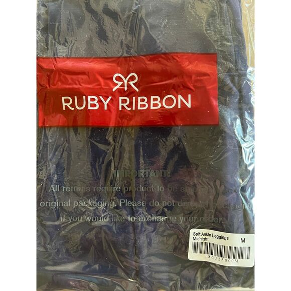 Ruby Ribbon Split Ankle Leggings Midnight Nwt Size Medium - Picture 2 of 4
